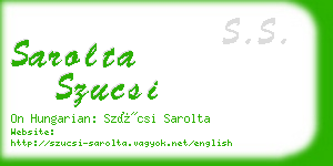 sarolta szucsi business card